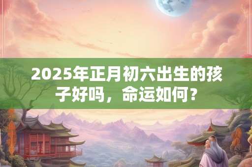 2025年正月初六出生的孩子好吗，命运如何？