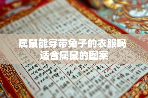 属鼠能穿带兔子的衣服吗 适合属鼠的图案