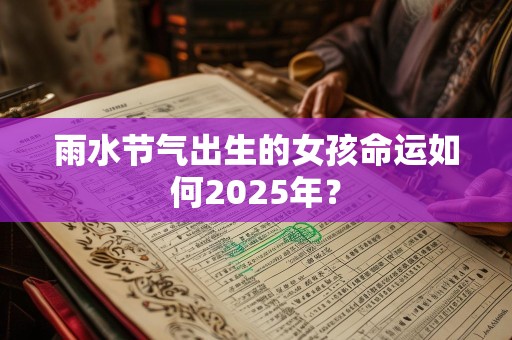 雨水节气出生的女孩命运如何2025年？