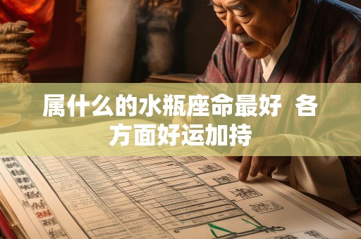 属什么的水瓶座命最好  各方面好运加持