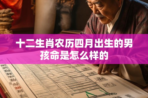 十二生肖农历四月出生的男孩命是怎么样的