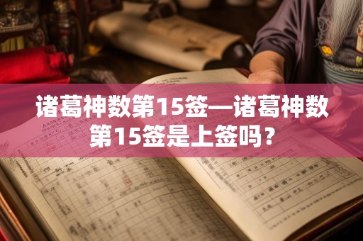 诸葛神数第15签—诸葛神数第15签是上签吗？