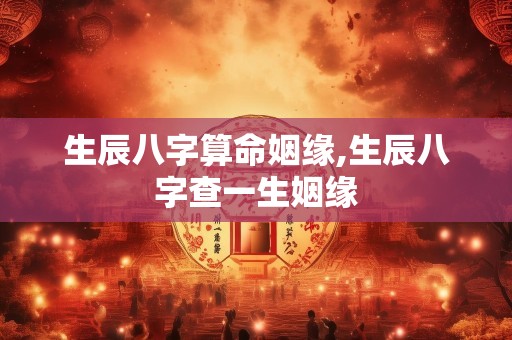 生辰八字算命姻缘,生辰八字查一生姻缘