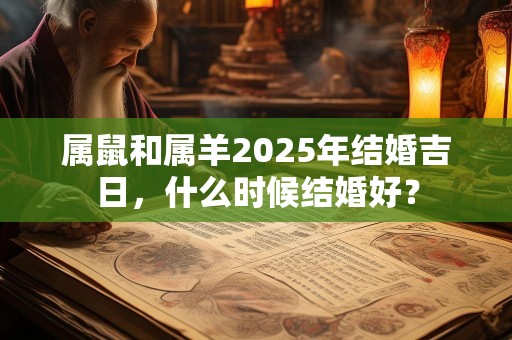 属鼠和属羊2025年结婚吉日，什么时候结婚好？