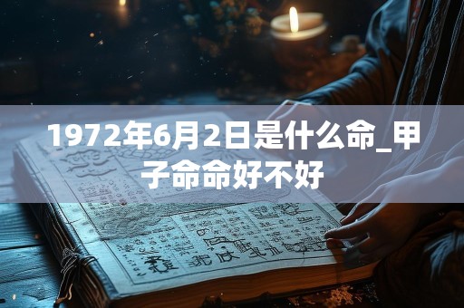 1972年6月2日是什么命_甲子命命好不好