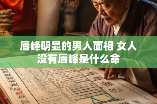 唇峰明显的男人面相 女人没有唇峰是什么命