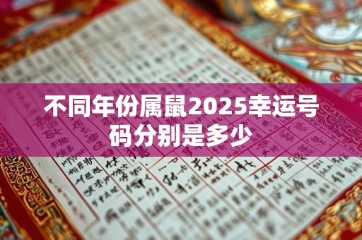 不同年份属鼠2025幸运号码分别是多少