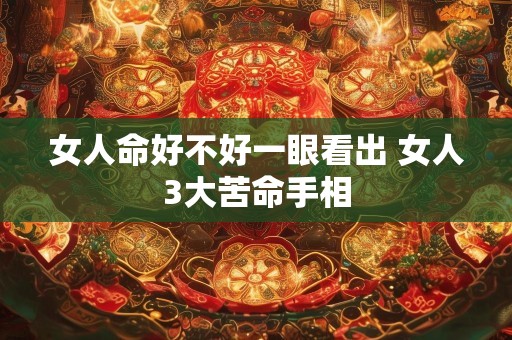 女人命好不好一眼看出 女人3大苦命手相