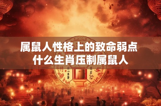 属鼠人性格上的致命弱点 什么生肖压制属鼠人