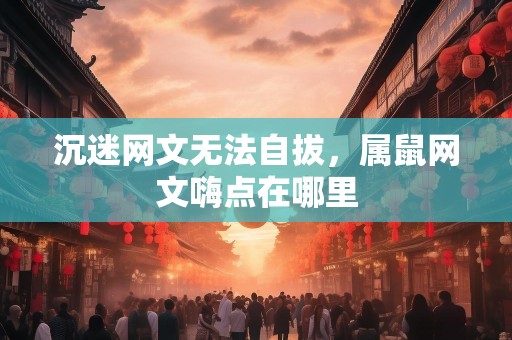 沉迷网文无法自拔，属鼠网文嗨点在哪里