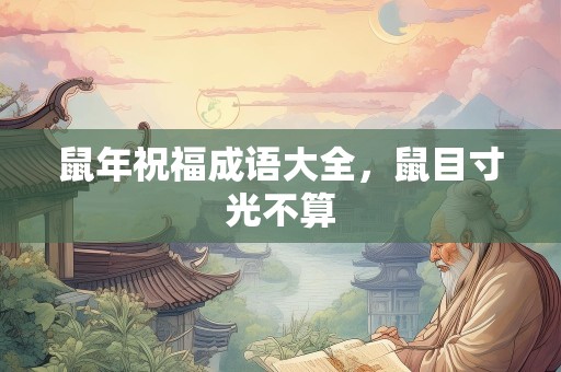 鼠年祝福成语大全，鼠目寸光不算