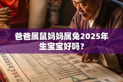 爸爸属鼠妈妈属兔2025年生宝宝好吗？
