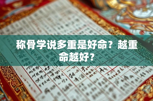 称骨学说多重是好命？越重命越好？