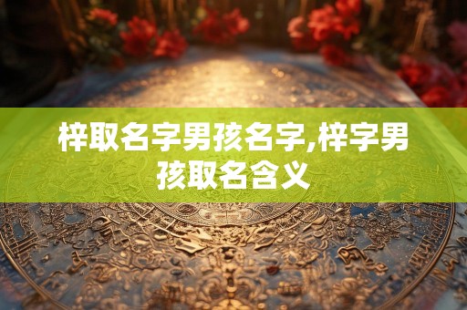 梓取名字男孩名字,梓字男孩取名含义