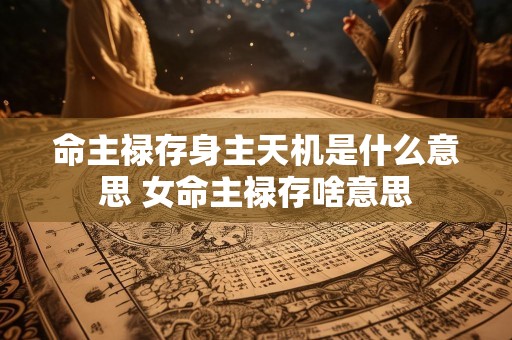 命主禄存身主天机是什么意思 女命主禄存啥意思