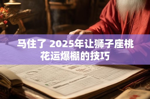 马住了 2025年让狮子座桃花运爆棚的技巧