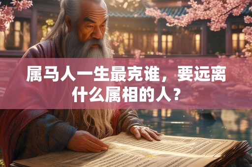 属马人一生最克谁，要远离什么属相的人？