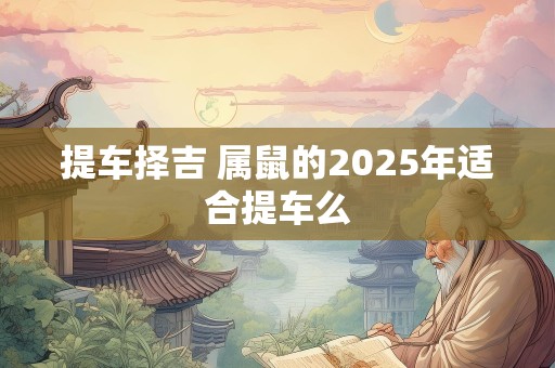 提车择吉 属鼠的2025年适合提车么