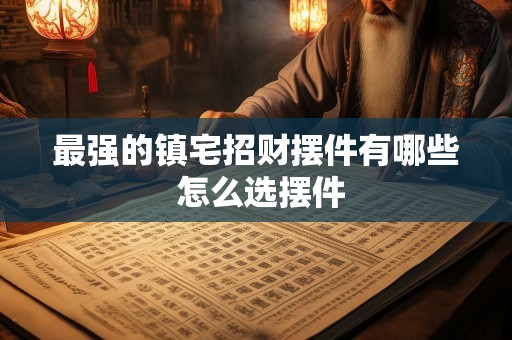 最强的镇宅招财摆件有哪些 怎么选摆件