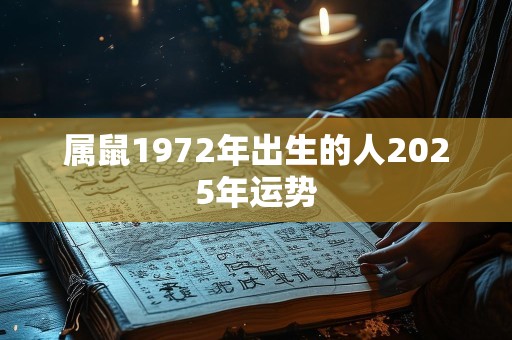 属鼠1972年出生的人2025年运势