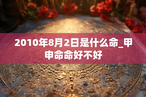 2010年8月2日是什么命_甲申命命好不好
