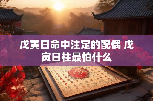 戊寅日命中注定的配偶 戊寅日柱最怕什么