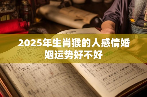 2025年生肖猴的人感情婚姻运势好不好