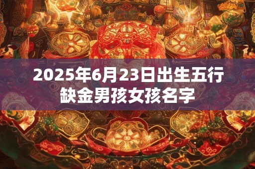 2025年6月23日出生五行缺金男孩女孩名字