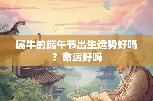 属牛的端午节出生运势好吗？命运好吗