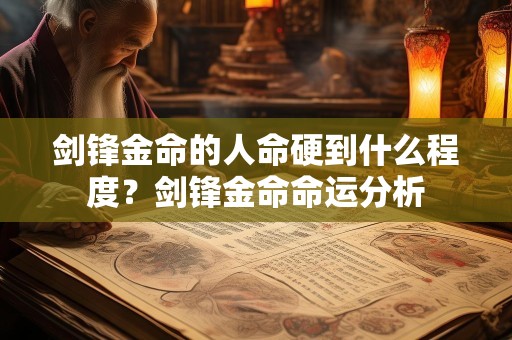 剑锋金命的人命硬到什么程度？剑锋金命命运分析