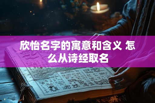 欣怡名字的寓意和含义 怎么从诗经取名