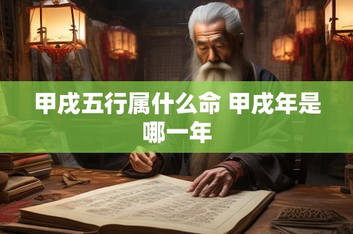 甲戌五行属什么命 甲戌年是哪一年