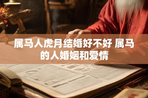 属马人虎月结婚好不好 属马的人婚姻和爱情