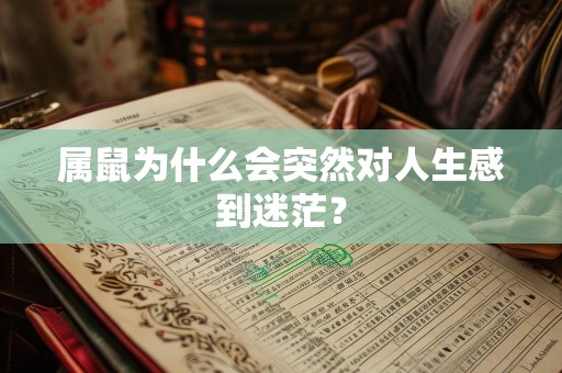 属鼠为什么会突然对人生感到迷茫？