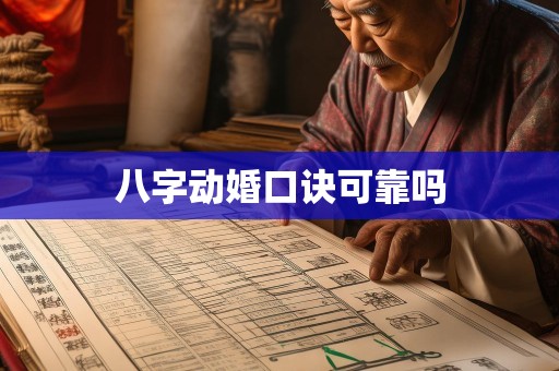 八字动婚口诀可靠吗