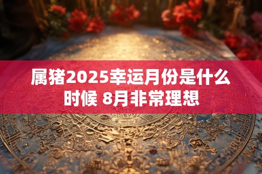 属猪2025幸运月份是什么时候 8月非常理想