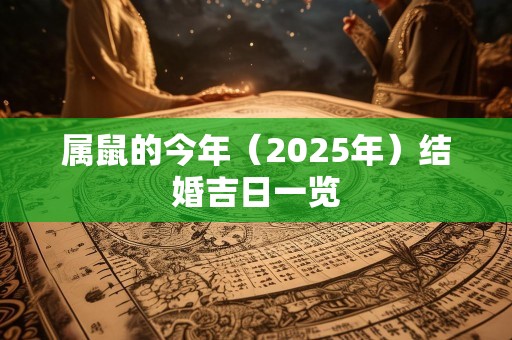 属鼠的今年（2025年）结婚吉日一览