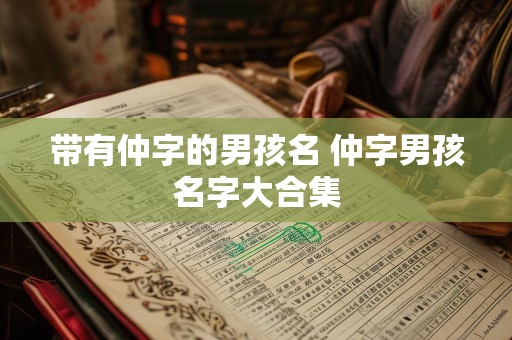 带有仲字的男孩名 仲字男孩名字大合集
