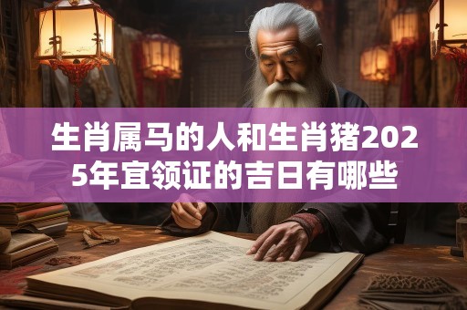 生肖属马的人和生肖猪2025年宜领证的吉日有哪些