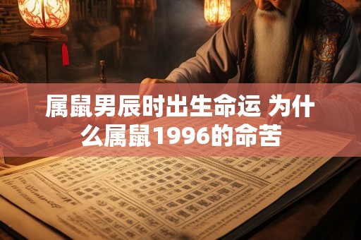 属鼠男辰时出生命运 为什么属鼠1996的命苦
