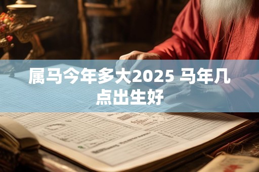 属马今年多大2025 马年几点出生好