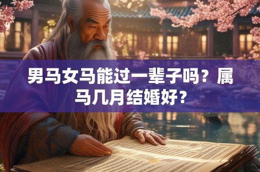 男马女马能过一辈子吗？属马几月结婚好？