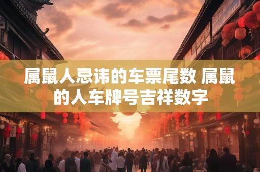 属鼠人忌讳的车票尾数 属鼠的人车牌号吉祥数字
