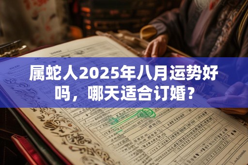 属蛇人2025年八月运势好吗，哪天适合订婚？