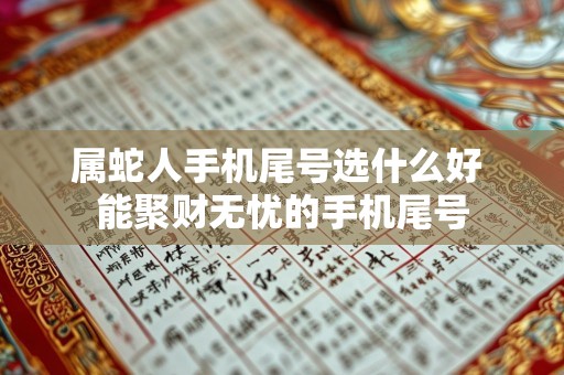属蛇人手机尾号选什么好 能聚财无忧的手机尾号