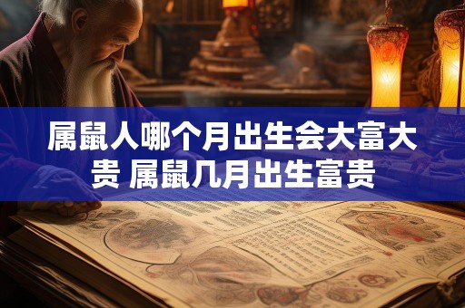 属鼠人哪个月出生会大富大贵 属鼠几月出生富贵