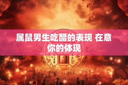 属鼠男生吃醋的表现 在意你的体现