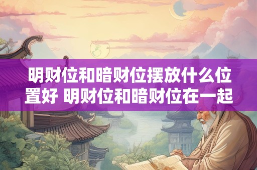 明财位和暗财位摆放什么位置好 明财位和暗财位在一起好吗