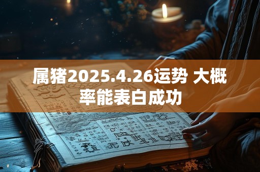 属猪2025.4.26运势 大概率能表白成功