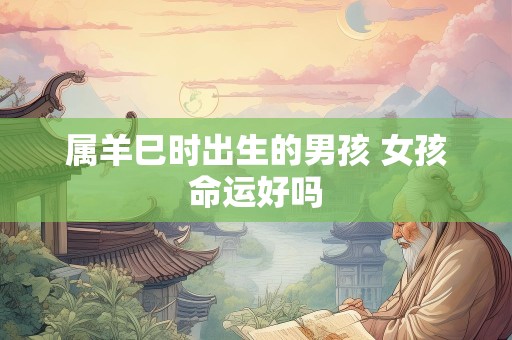 属羊巳时出生的男孩 女孩命运好吗